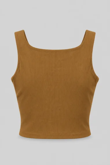 Regata Feminina Cropped Gabip Caramelo