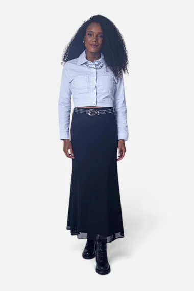 Saia Feminina Midi em Tule Gabip