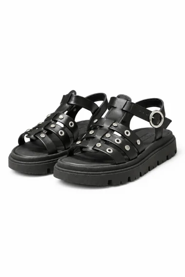 Sandália Feminina Flatform Moleca Tratorada Preto Sandália Feminina Flatform Moleca Tratorada Preto