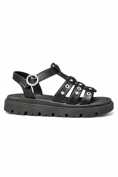 Sandália Feminina Flatform Moleca Tratorada Preto Sandália Feminina Flatform Moleca Tratorada Preto