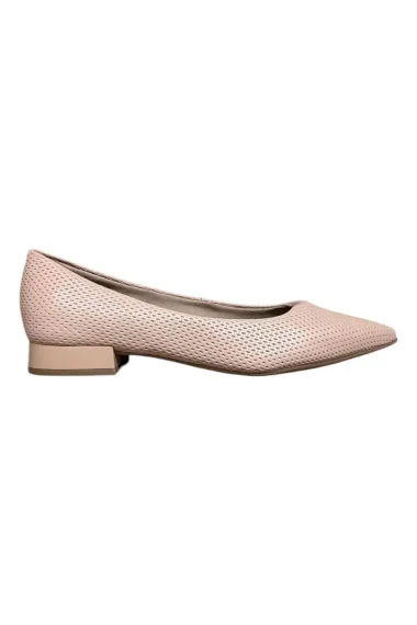 Sapatilha Feminin Bottero em Couro Bico Fino Salto Baixo Off White Produto - Sapatilha Feminin Bottero em Couro Bico Fino Salto Baixo Off White