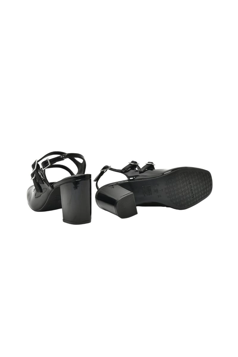 Sapato Via Marte Boneca Verniz Feminino Preto