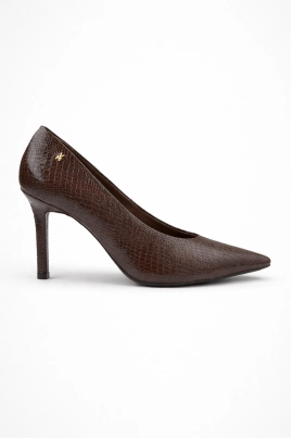 Sapato Via Marte Scarpin Feminino Marrom Dark Brown Sapato Via Marte Scarpin Feminino Marrom Dark Brown