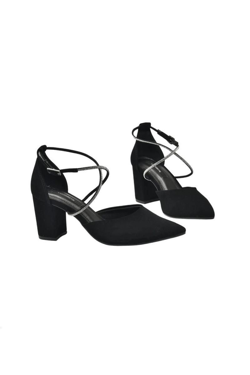 Sapato Via Marte Scarpin Fitas Cruzadas Strss Feminino Preto Sapato Via Marte Scarpin Fitas Cruzadas Strss Feminino Preto