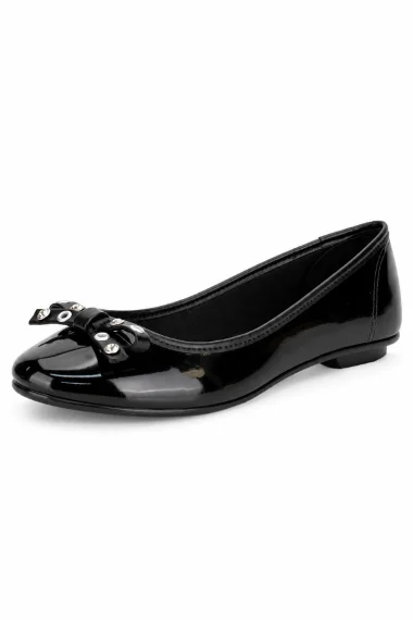 Sapatilha Feminina Moleca com laço Preta