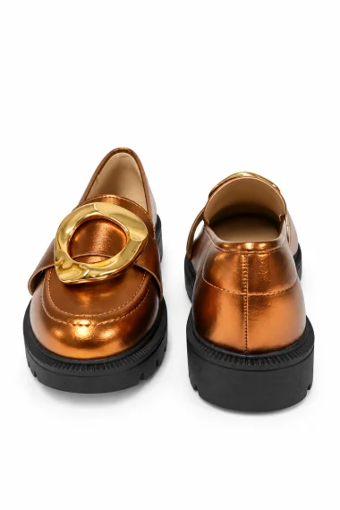 Sapato Feminino Mocassim Beira Rio Bronze