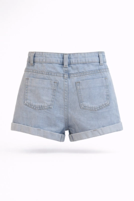 Shorts Garota Lua Infantil Feminino Jeans