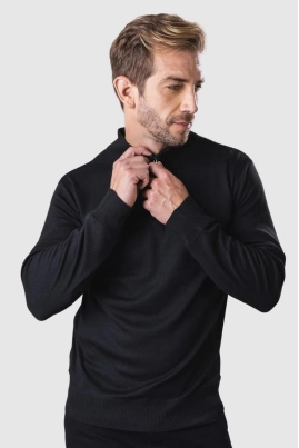 Produto - Suéter Crocker Meio Zíper Masculino Preto