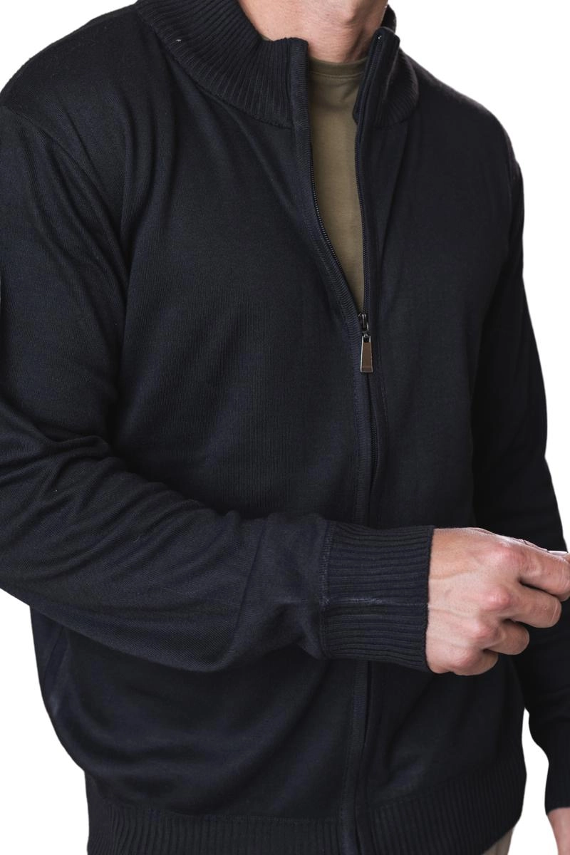 Suéter Crocker Tricô com Zíper Inteiro Masculino Preto Suéter Crocker Tricô com Zíper Inteiro Masculino Preto