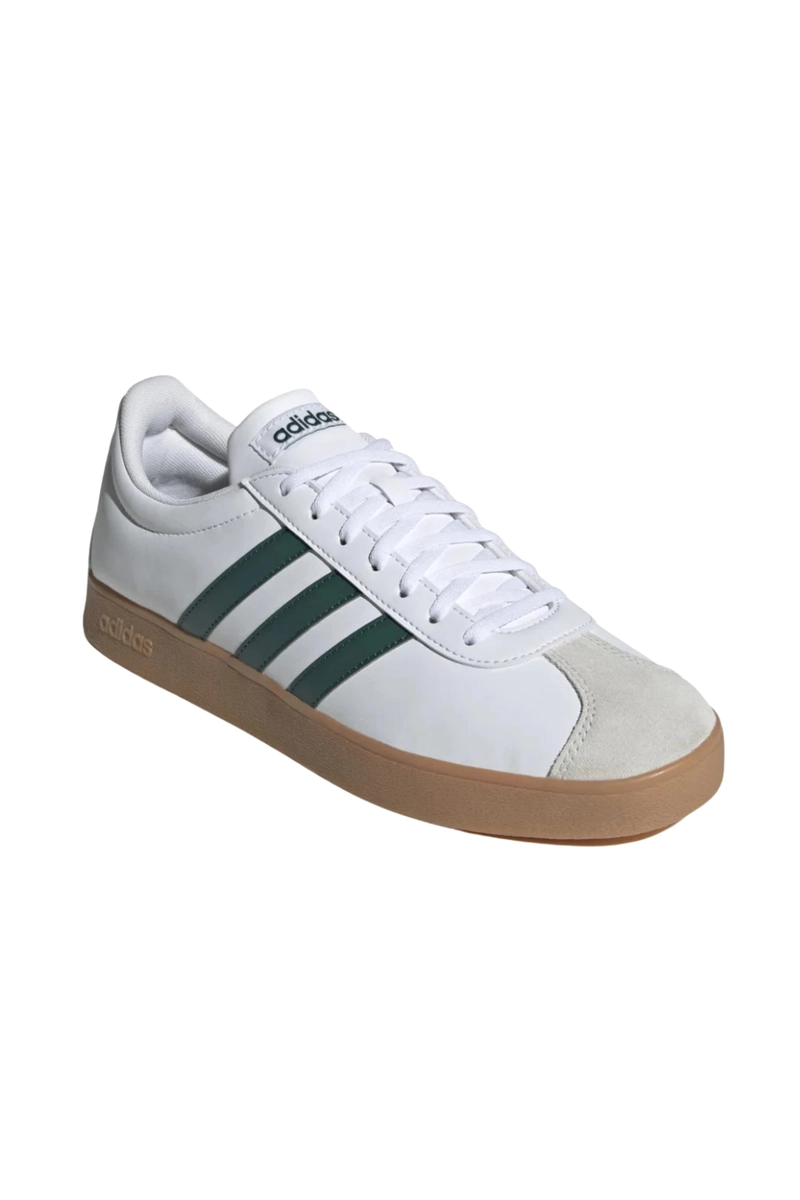Tênis Adidas VL Court Base Masculino Branco e Verde Tênis Adidas VL Court Base Masculino Branco e Verde