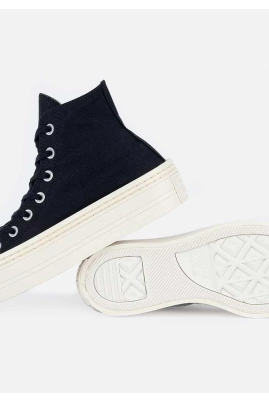 Tênis Converse Bota Plataforma Feminino Preto/Amêndoa Tênis Converse Bota Plataforma Feminino Preto/Amêndoa