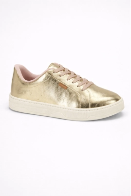 Tênis Moleca Casual Feminino Metalizado Dourado Tênis Moleca Casual Feminino Metalizado Dourado