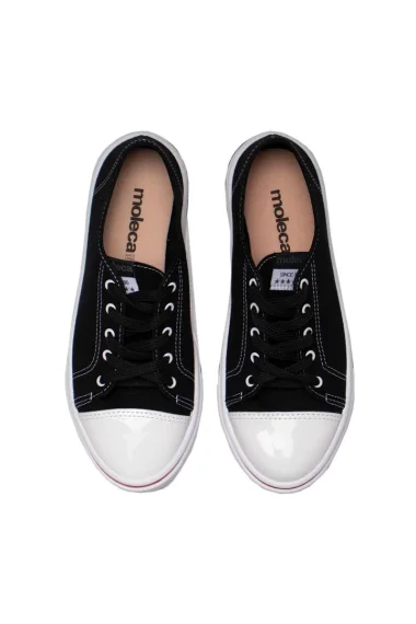 Tênis Moleca Casual Feminino Preto e Branco Tênis Moleca Casual Feminino Preto e Branco