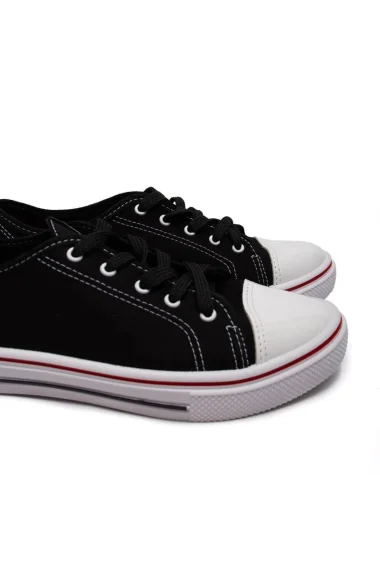 Tênis Moleca Casual Feminino Preto e Branco Tênis Moleca Casual Feminino Preto e Branco