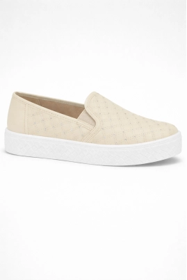 Tênis Moleca Slip On Feminino Branco Off Tênis Moleca Slip On Feminino Branco Off