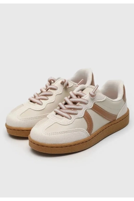 Tênis Molekinha Casual Juvenil Feminina Branco Off