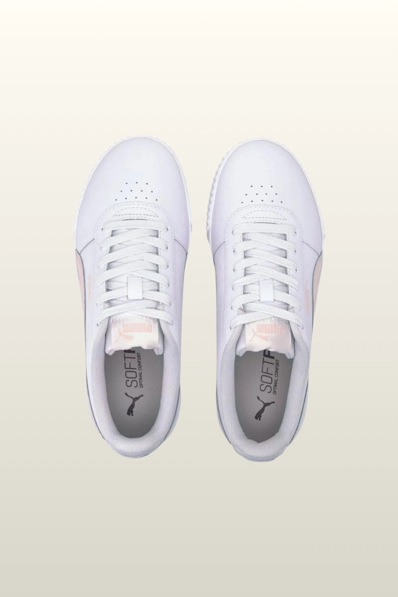 Tênis Puma Carina Feminino Branco e Rosa Tênis Puma Carina Feminino Branco e Rosa