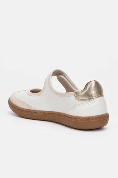 Tênis Sapatilha Feminino Via Marte Dourado Off white Tênis Sapatilha Feminino Via Marte Dourado Off white