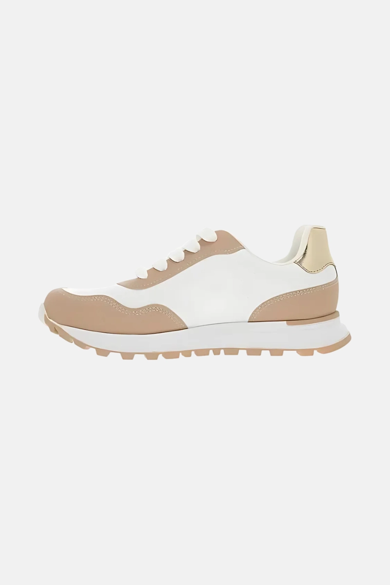 Tênis Vizzano Casual Feminino Branco e Bege Tênis Vizzano Casual Feminino Branco e Bege