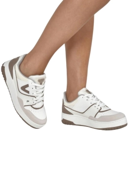 Tenis Via Marte Casual Bicolor V Feminino Branco e Marrom