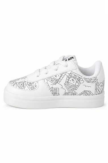 Tênis Infantil Novopé Cute Colors Branco Tênis Infantil Novopé Cute Colors Branco