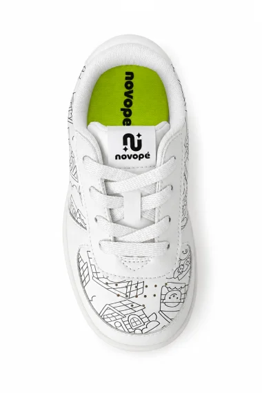 Tênis Infantil Novopé Cute Colors Branco Tênis Infantil Novopé Cute Colors Branco