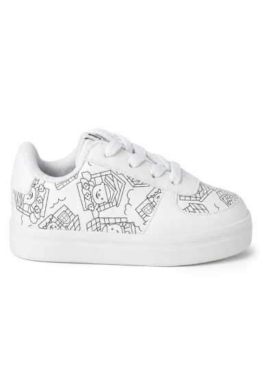 Tênis Infantil Novopé Cute Colors Branco Tênis Infantil Novopé Cute Colors Branco