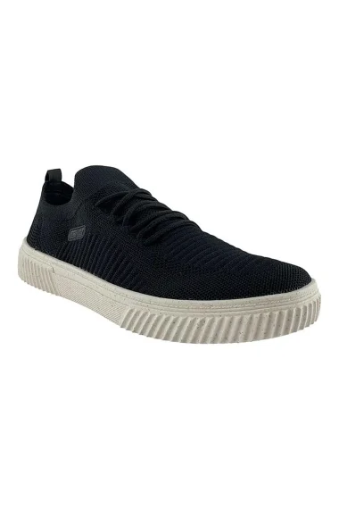 Tênis Masculino Casual Knit Confort Preto