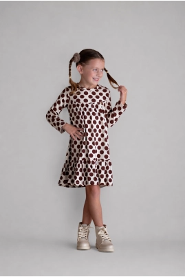 Produto - Vestido Coccinelle Manga Longa Poá Infantil Feminino 