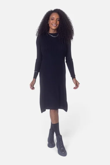 Vestido Feminino Midi Canelado Gabip Produto - Vestido Feminino Midi Canelado Gabip