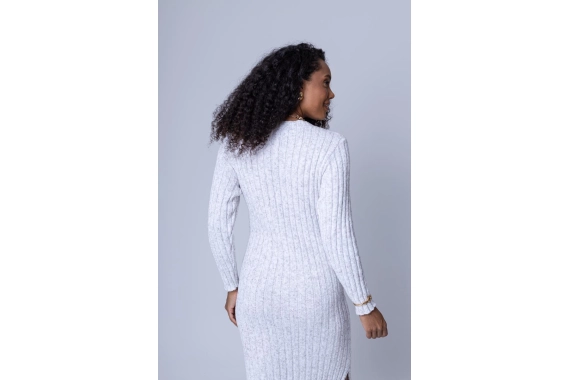 Vestido Feminino Midi Canelado Tricot Gabip Vestido Feminino Midi Canelado Tricot Gabip