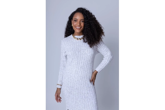 Vestido Feminino Midi Canelado Tricot Gabip Vestido Feminino Midi Canelado Tricot Gabip