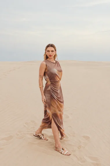Vestido Feminino Midi Tule Gata Bakana