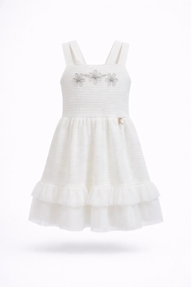 Vestido Kiki Xodó Babado Bebê Feminino Branco
